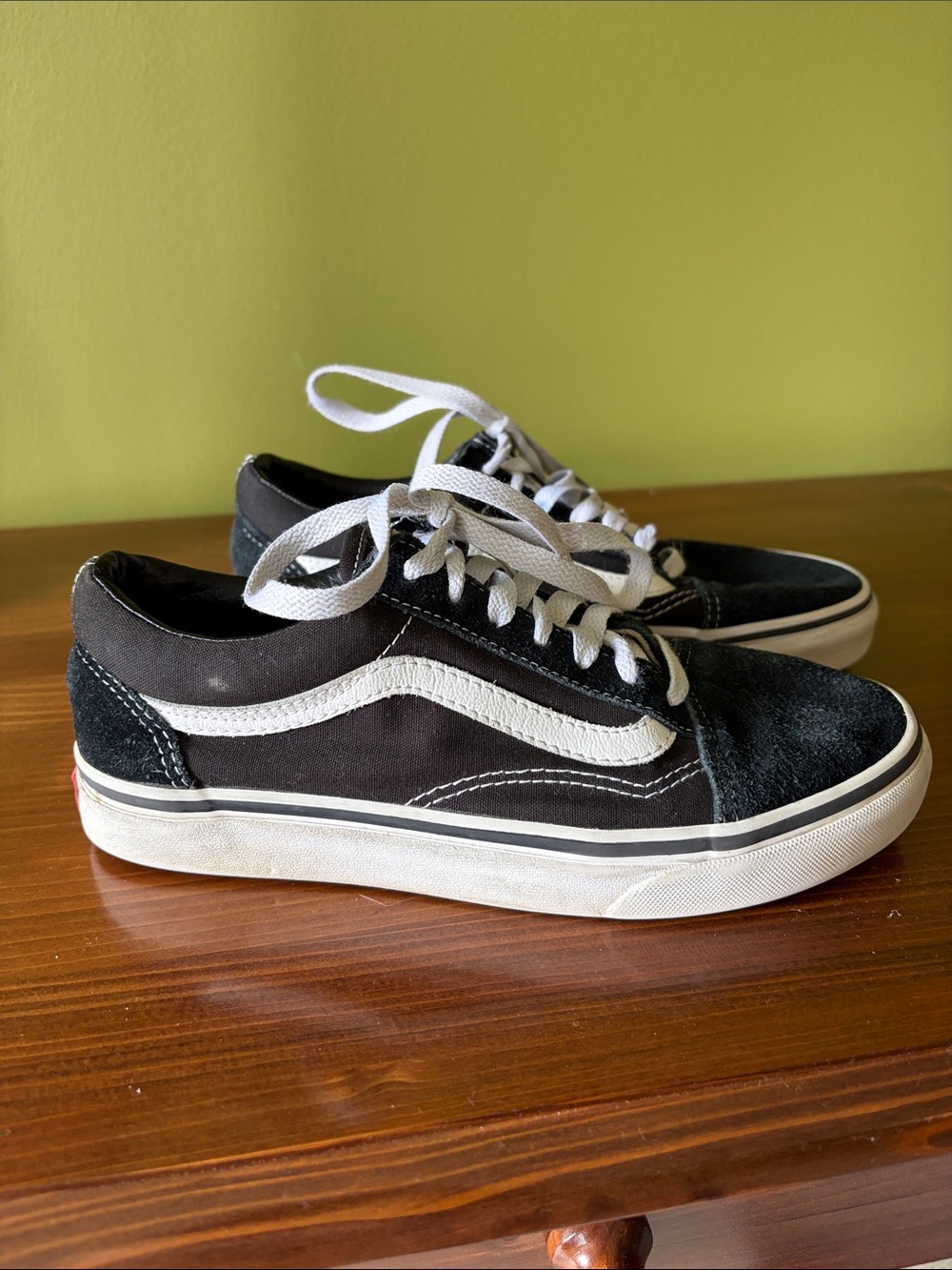 Vans Black and White Low-Top Skate Sneakers